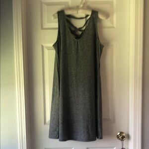 Maurices Gray Sleeveless Tank Dress with Scoop Neckline